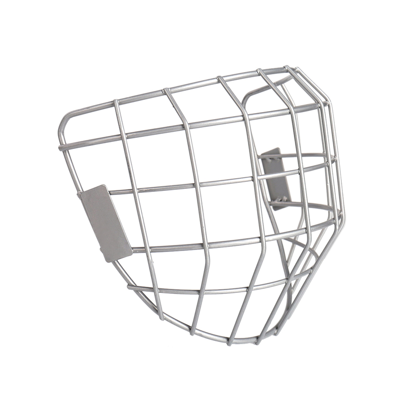 Silver Helmet Ice Hockey Cage With Face Shield