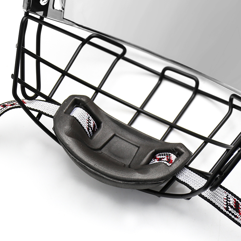 Black Practice Ice Hockey Cage With Face Shield