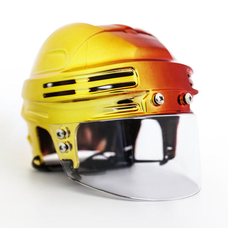 Collection Chromed Ice Hockey Mini Helmet Replica with Visor