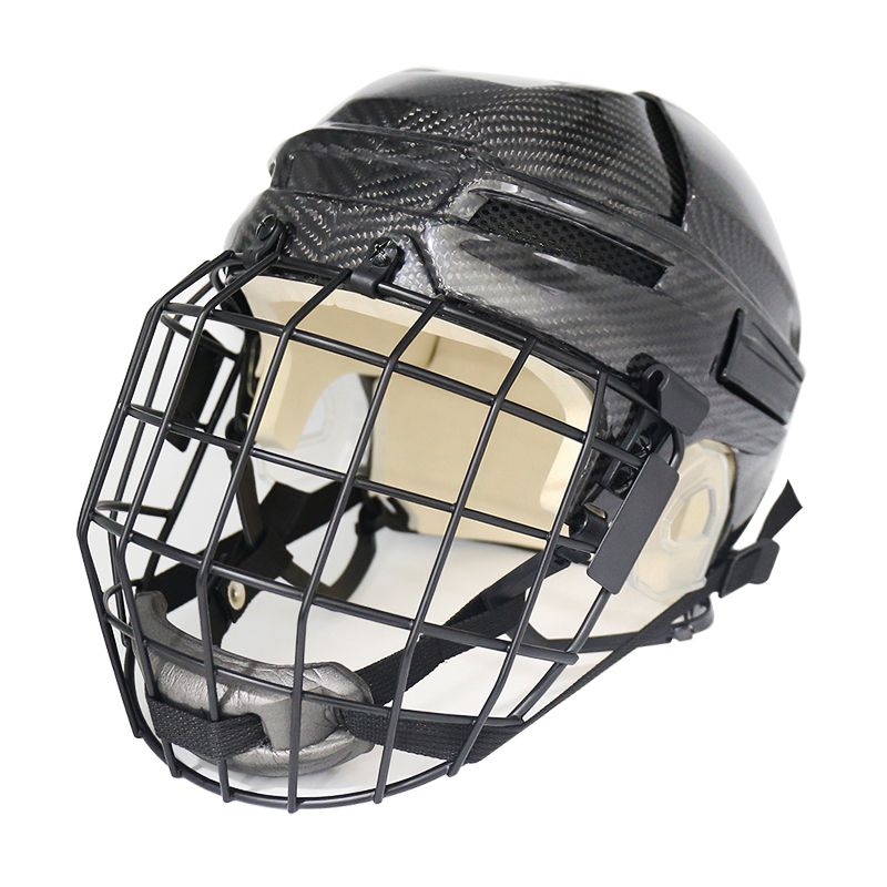 Original Carbon Fiber Ice Hockey Helmet with Cage