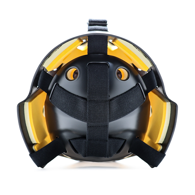 White Steel Safety Protective Ice Hockey Goalie Helmet