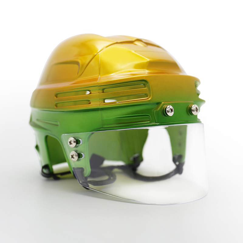 Collection Chromed Ice Hockey Mini Helmet Replica with Visor