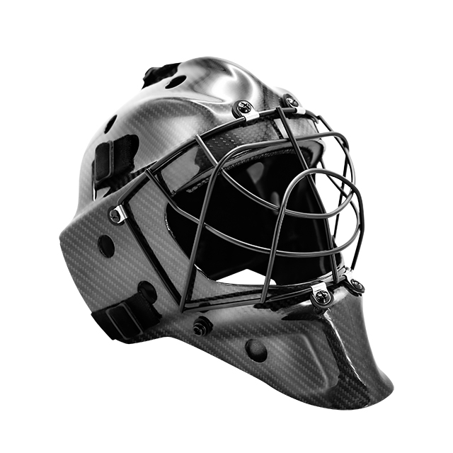 Custom Floorball Helmet Light Carbon Fiber Floorball Goalie Helmet