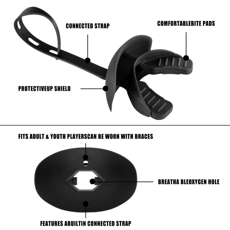 Custom Adult American Football Mouth Guard With Strap