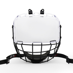 Black Practice Ice Hockey Cage With Face Shield