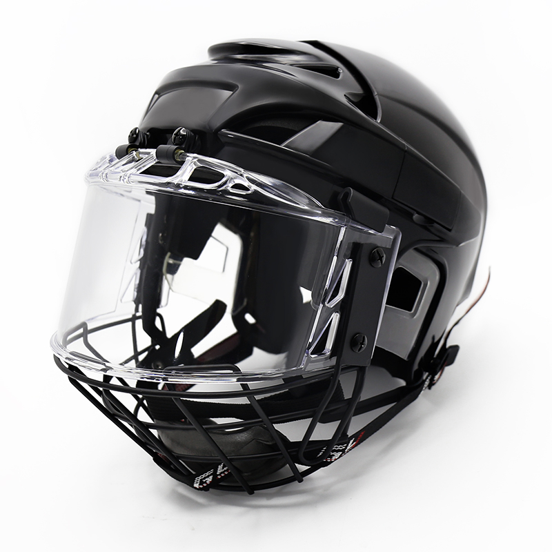 Black Practice Ice Hockey Cage With Face Shield