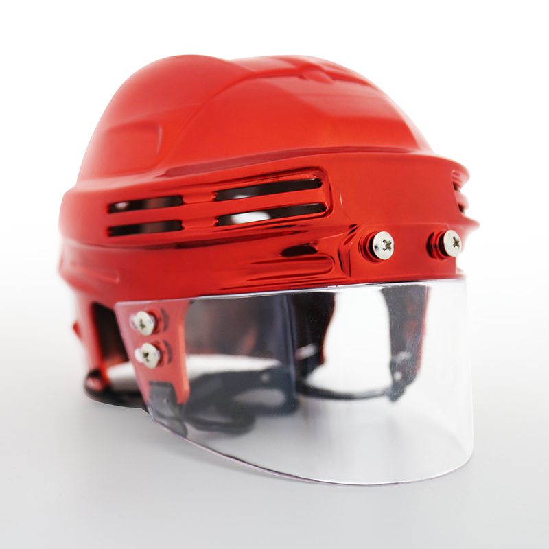 Collection Chromed Ice Hockey Mini Helmet Replica with Visor