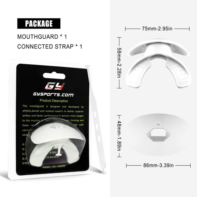 White Moldable Adult American Football Mouth Guard