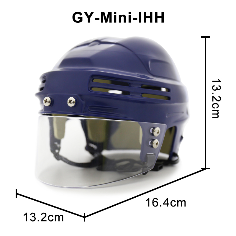 Collection Chromed Ice Hockey Mini Helmet Replica with Visor