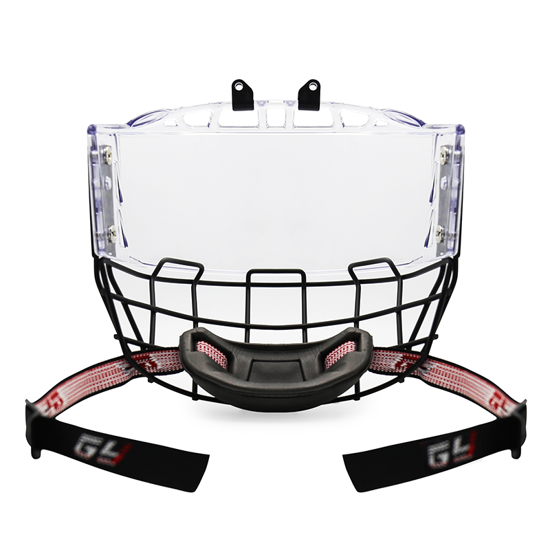 Black Practice Ice Hockey Cage With Face Shield