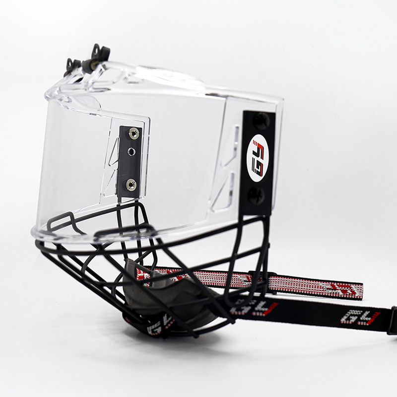 Black Practice Ice Hockey Cage With Face Shield