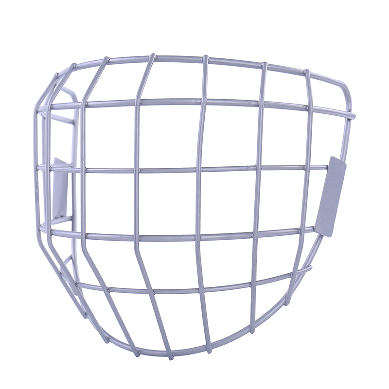 Helmet Silver Practice Ice Hockey Cage