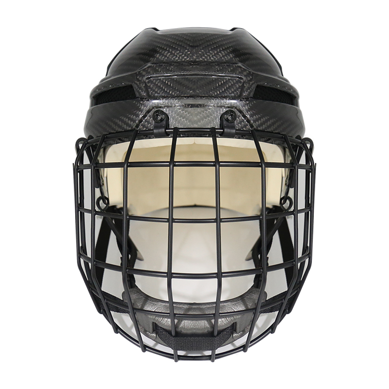 Original Carbon Fiber Ice Hockey Helmet with Cage