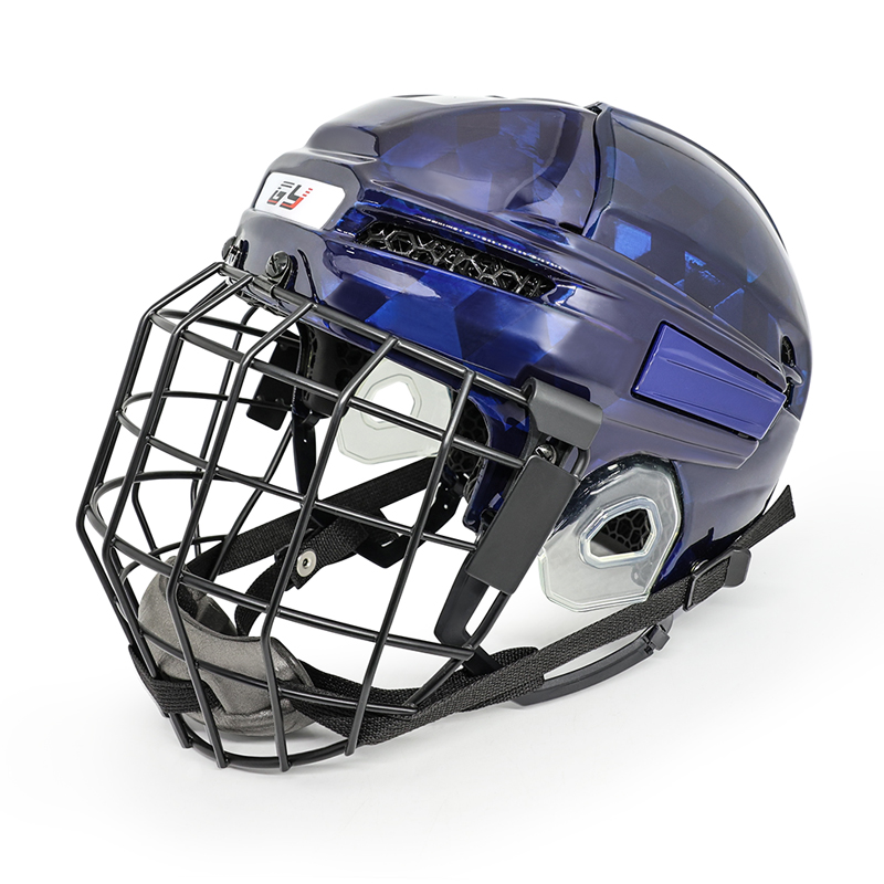 Ice hockey helmet material engineering and testing