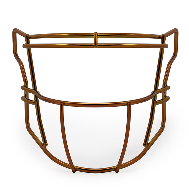 Premium Heavy-Duty Chrome Orange American Football Face Mask