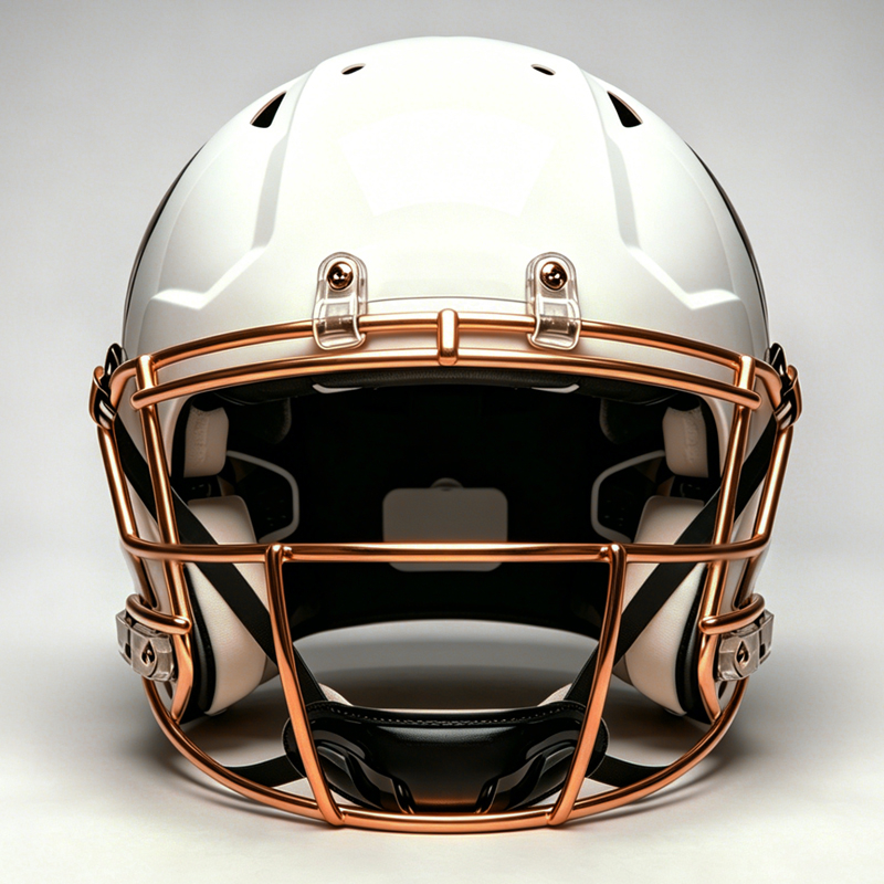 Premium Heavy-Duty Chrome Orange American Football Face Mask