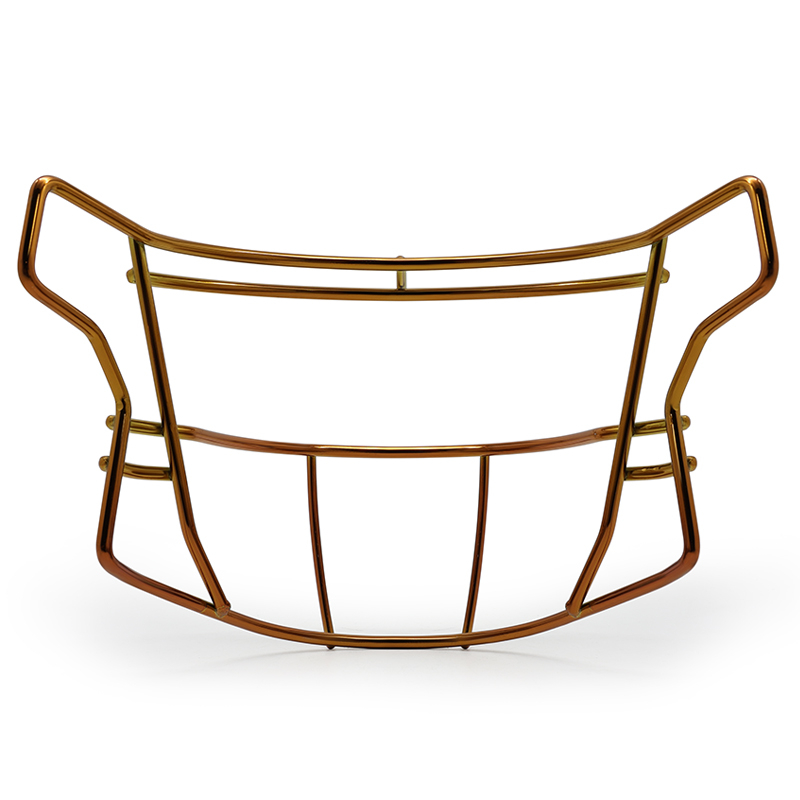 Premium Heavy-Duty Chrome Orange American Football Face Mask