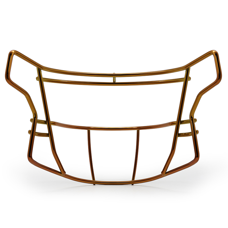 Premium Heavy-Duty Chrome Orange American Football Face Mask